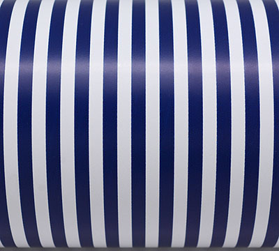 SLIMLINE STRIPE WRAP-Navy on White