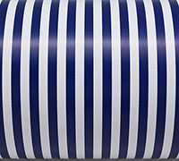 SLIMLINE STRIPE WRAP-Navy on White