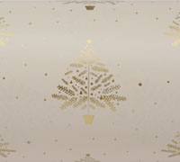 YULETIDE TREE WRAP-Creme-Gold on White