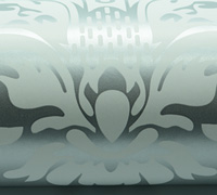 75cm GRANDEUR WRAP-White on Silver